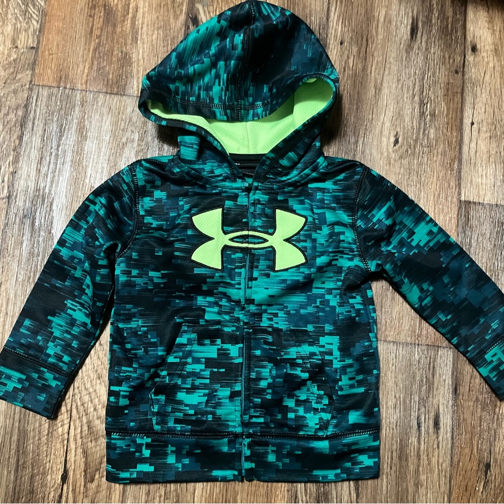 Under Armour Digital Camo Hoodie - Green & Black 18M